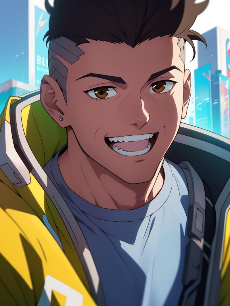 00288-493049774-cyberpunk david martinez in a futurism city  solo brown_eyes anime open_mouth smile black_hair male_focus shirt forehe.png